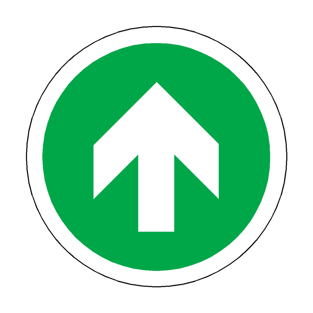 Fire Exit Arrow Floor Marker Sticker | Safety-Label.co.uk