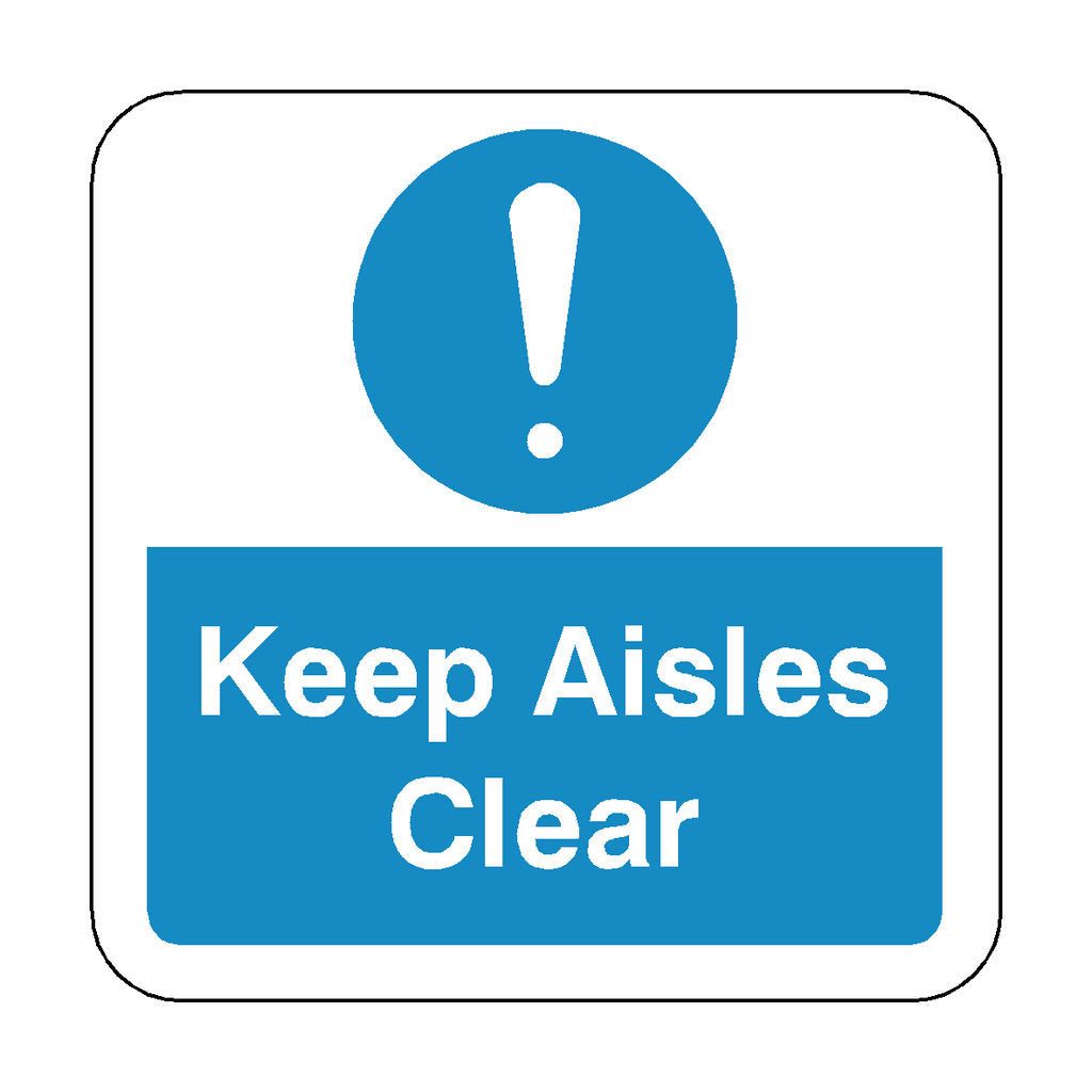 Keep Aisles Clear Floor Graphics Sticker | Safety-Label.co.uk