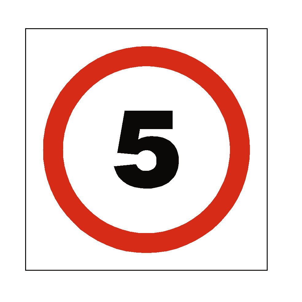 5 Mph Speed Sign | Safety-Label.co.uk