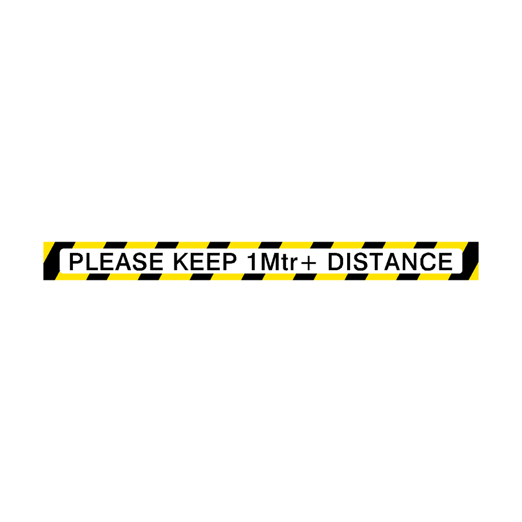 Please Keep 1M Plus Distance Floor Marking Strip | Safety-Label.co.uk