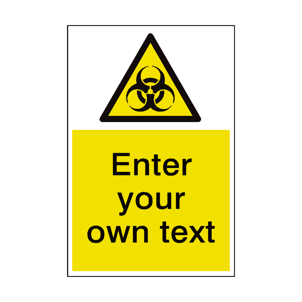 Biological Custom Hazard Sticker | Safety-Label.co.uk