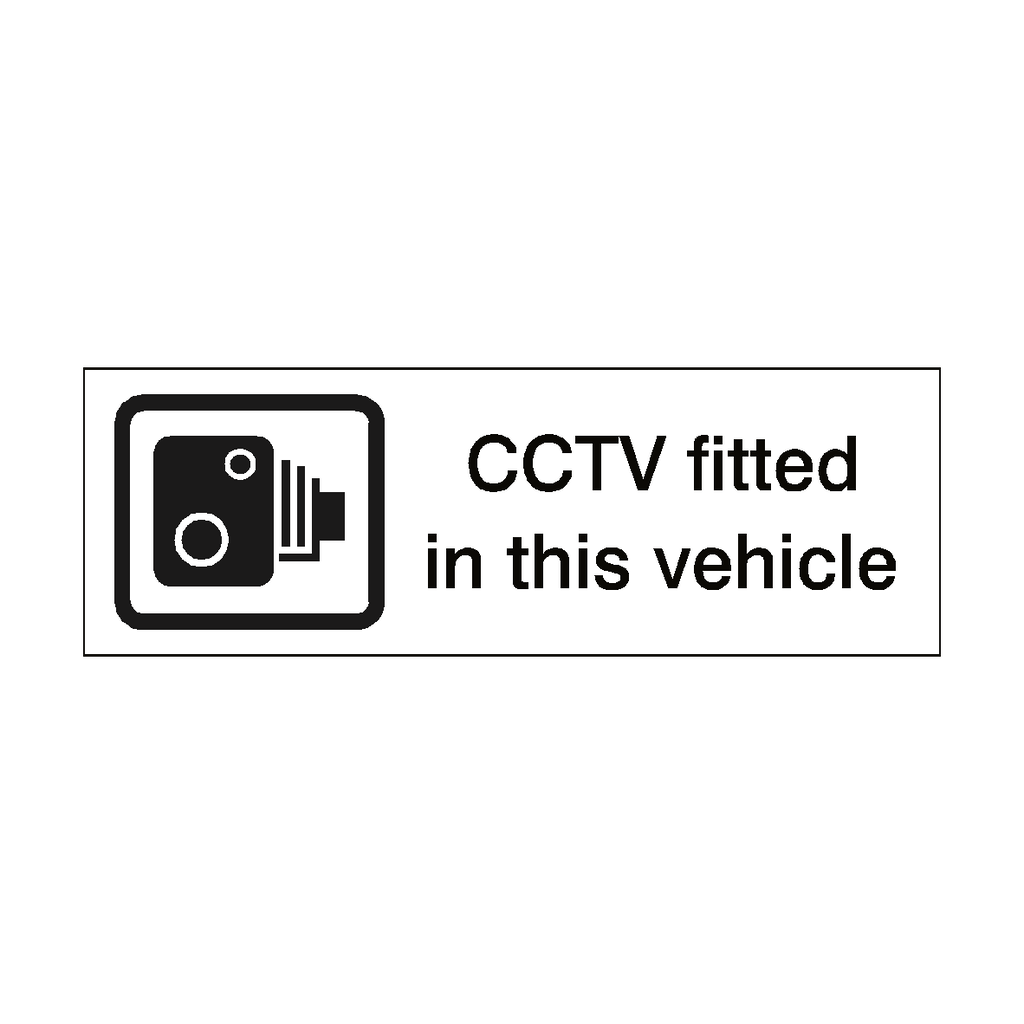 CCTV Fitted In This Vehicle Sticker | Safety-Label.co.uk