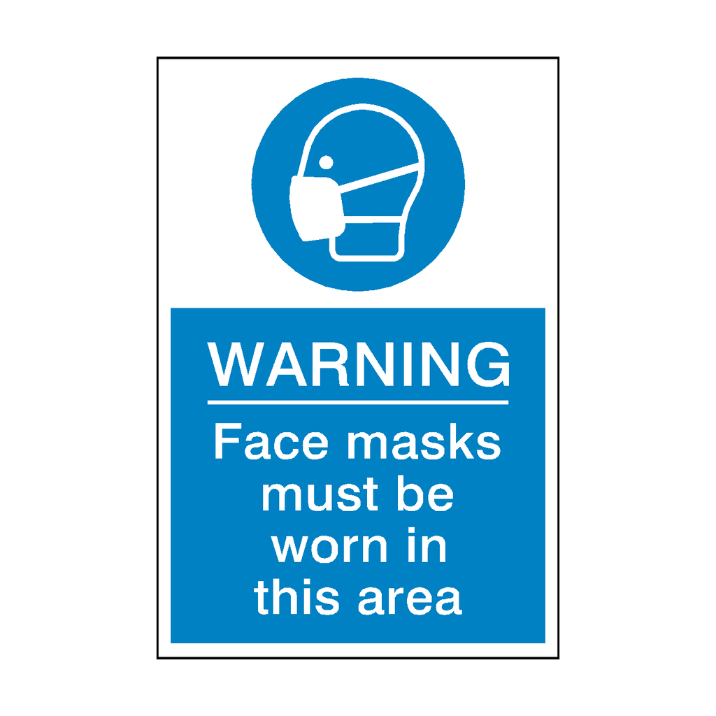 Face Masks Must Be Worn Sticker | Safety-Label.co.uk