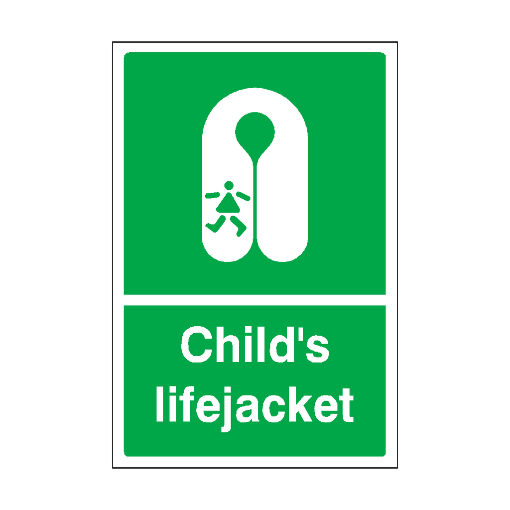 Child's Lifejacket Sticker | Safety-Label.co.uk