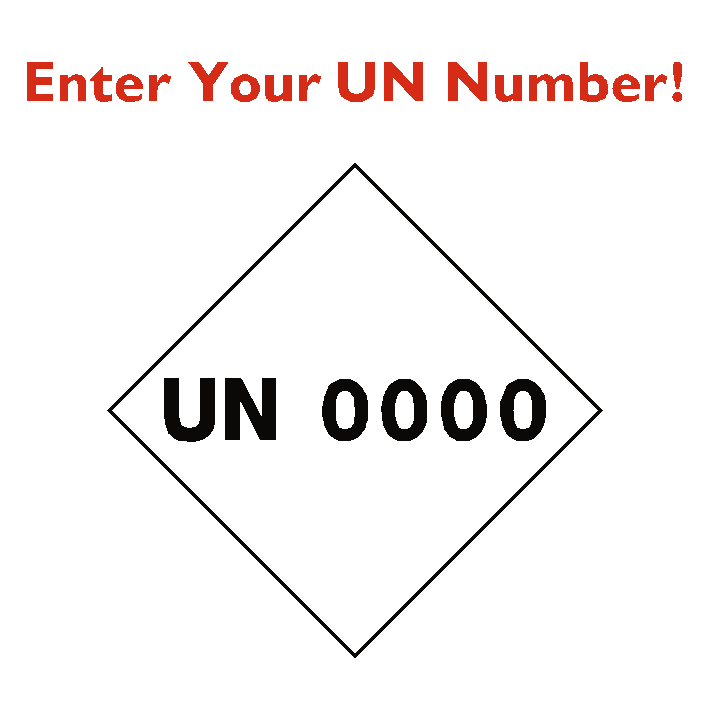 Custom UN Number Sticker | Safety-Label.co.uk