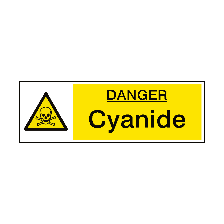 Danger Cyanide Hazard Sign | Safety-Label.co.uk