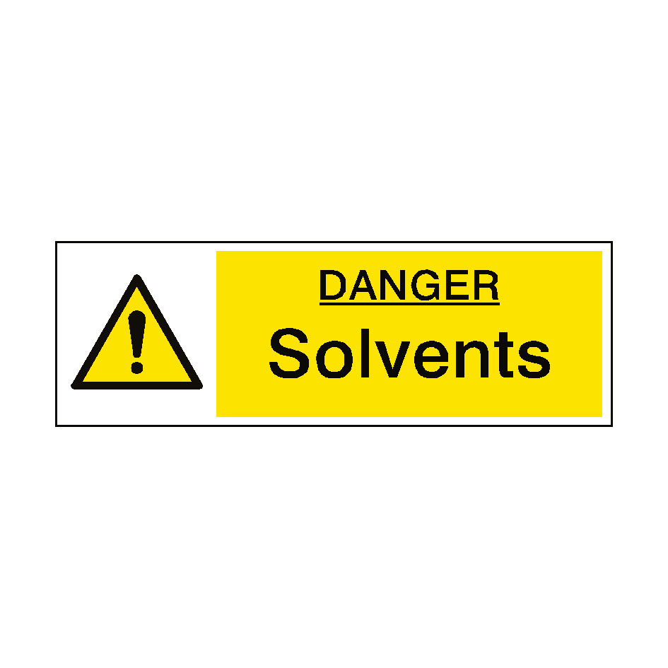 Danger Solvents Hazard Sign | Safety-Label.co.uk