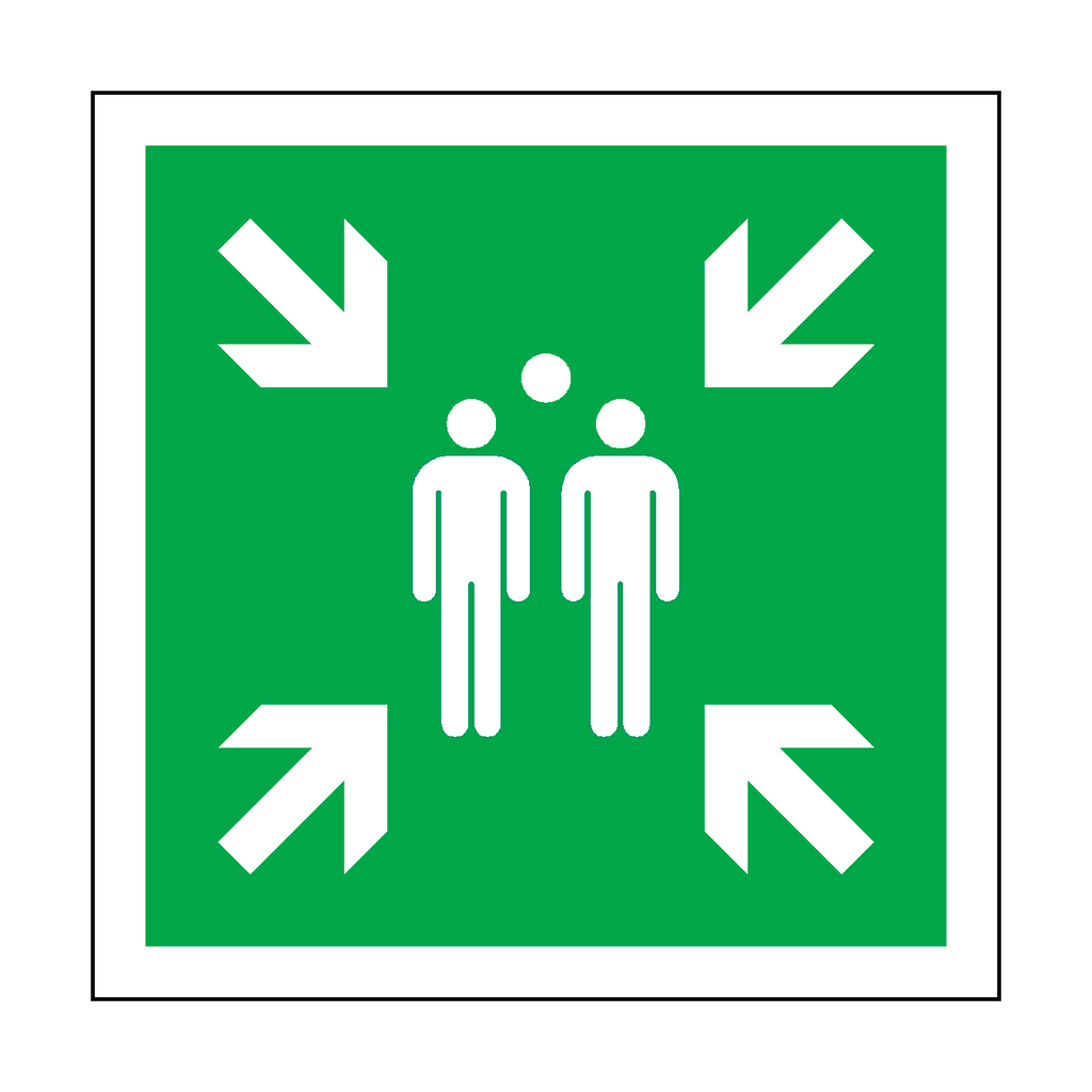 Evacuation Assembly Point Symbol Sign | Safety-Label.co.uk