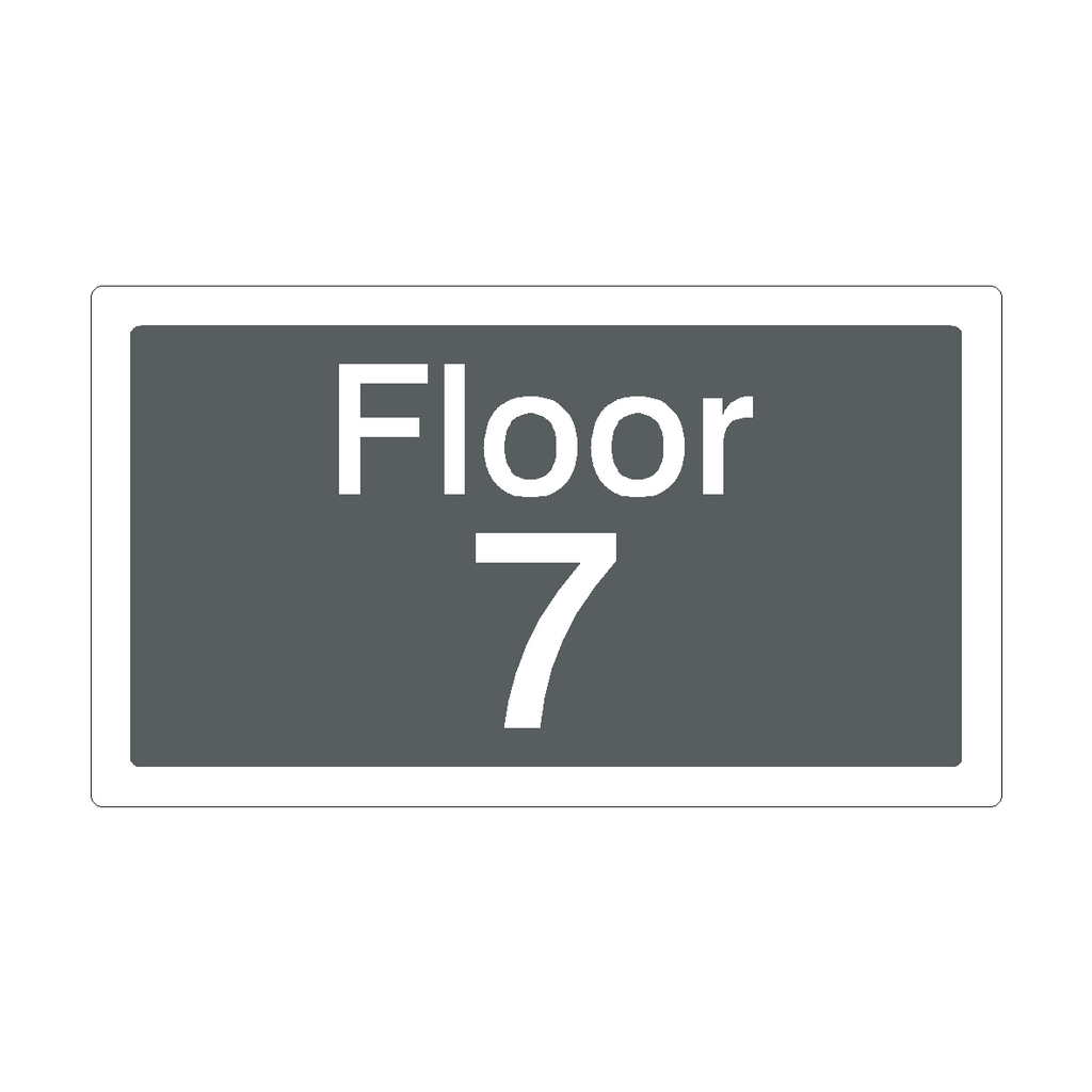 Floor 7 Sign Grey | Safety-Label.co.uk