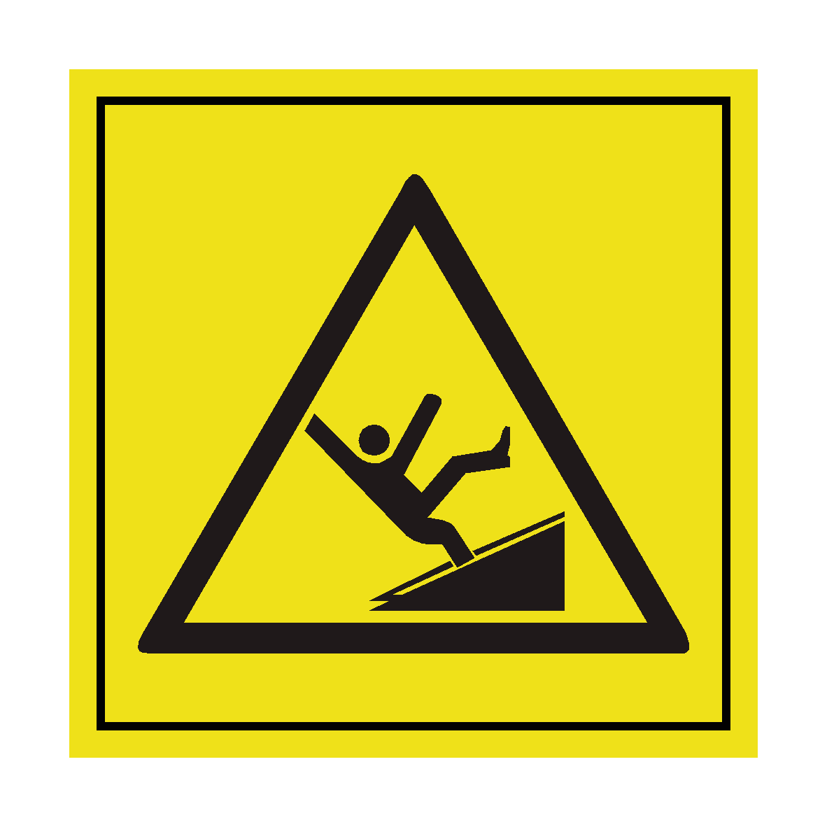 Falling Hazard Symbol Label | Safety-Label.co.uk