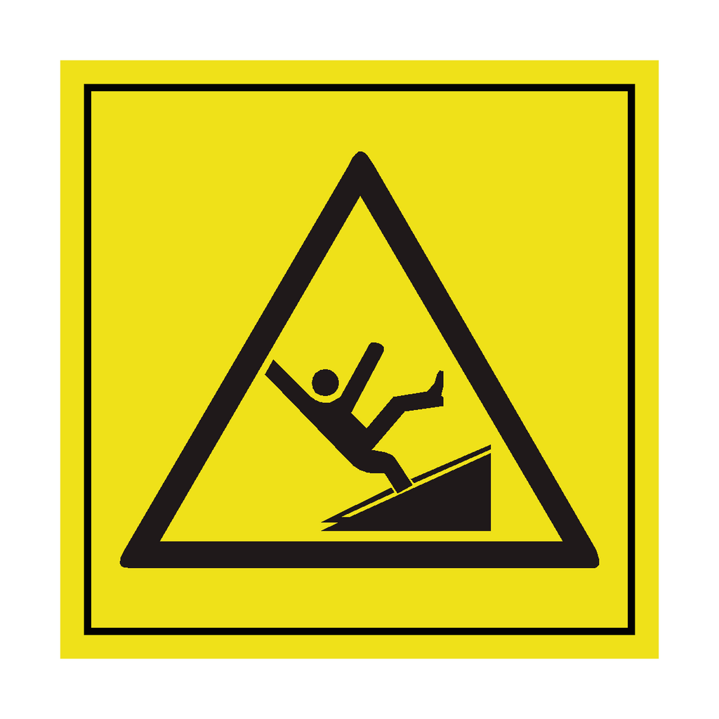 Falling Hazard Symbol Label | Safety-Label.co.uk