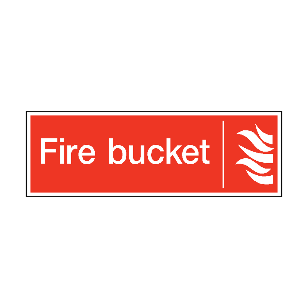 Fire Bucket Safety Sticker | Safety-Label.co.uk