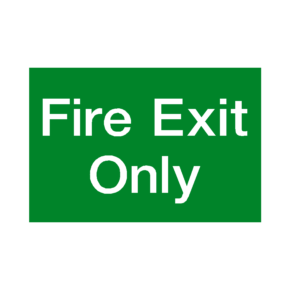 Fire Exit Only Sticker | Safety-Label.co.uk