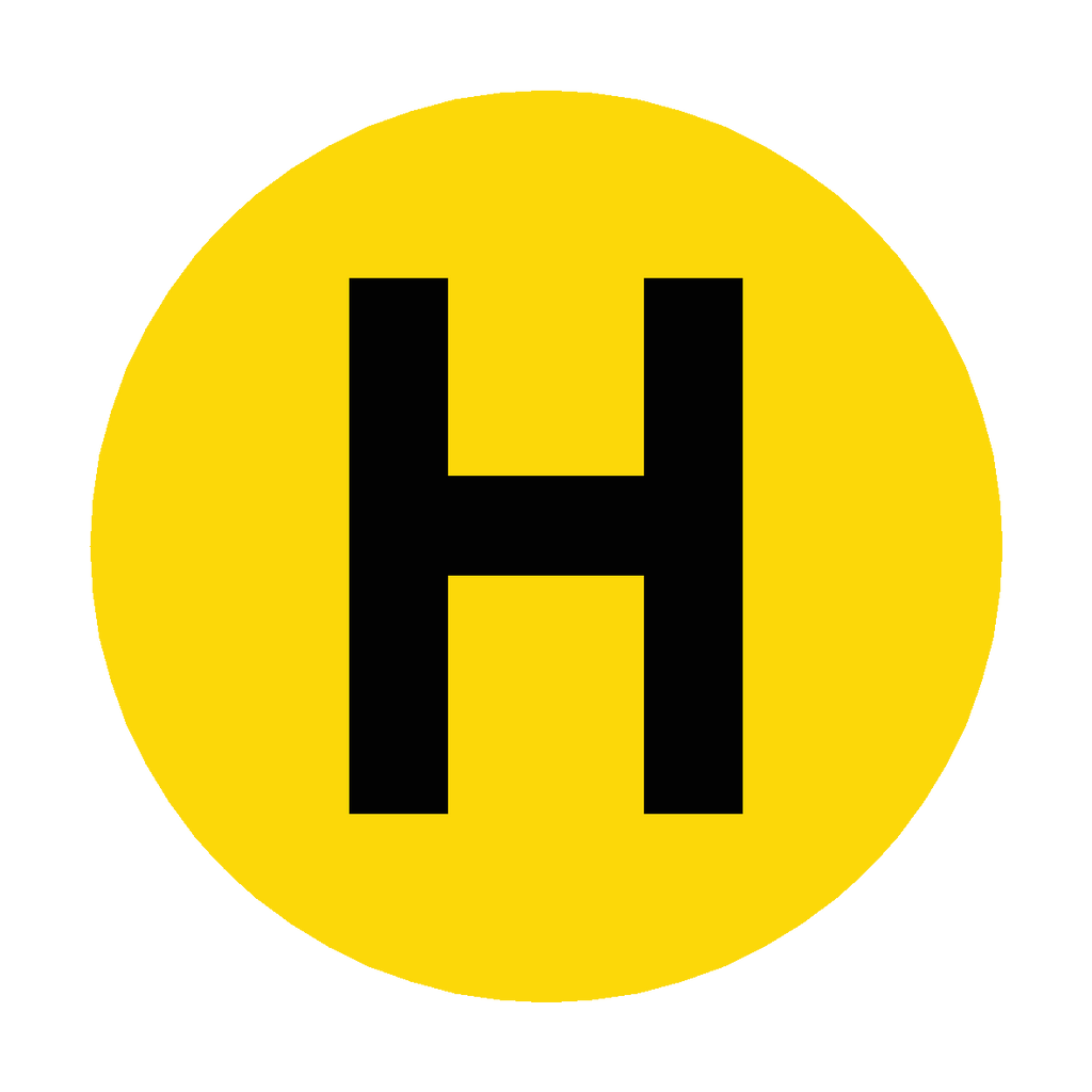 Letter H Floor Marker | Safety-Label.co.uk