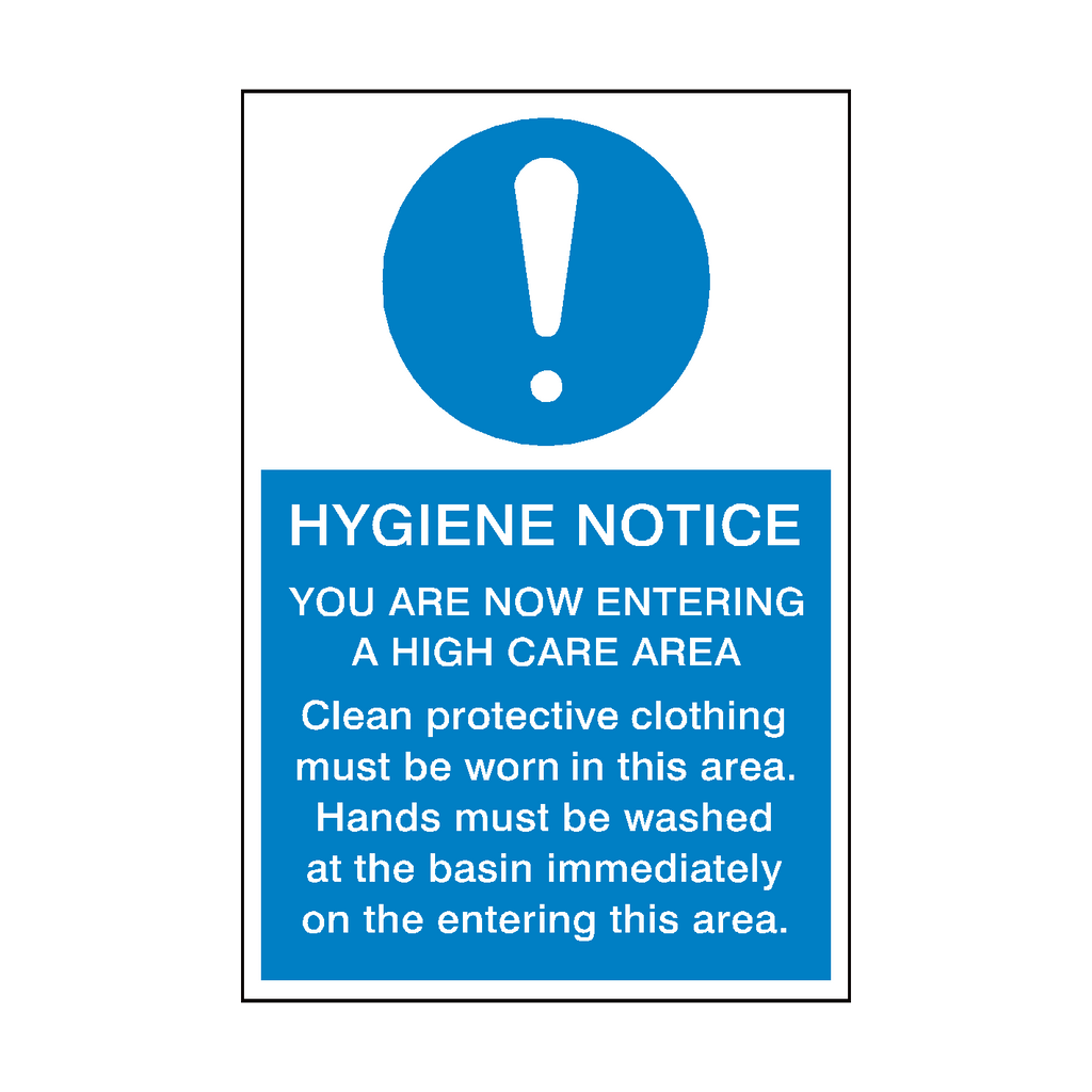 Hygiene Notice Sign | Safety-Label.co.uk