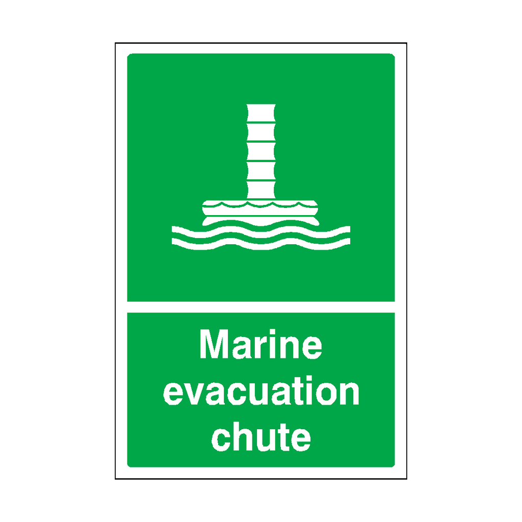 Marine Evacuation Chute Sign | Safety-Label.co.uk