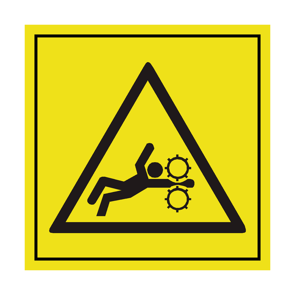 Moving Parts Crush Hazard ISO Label | Safety-Label.co.uk