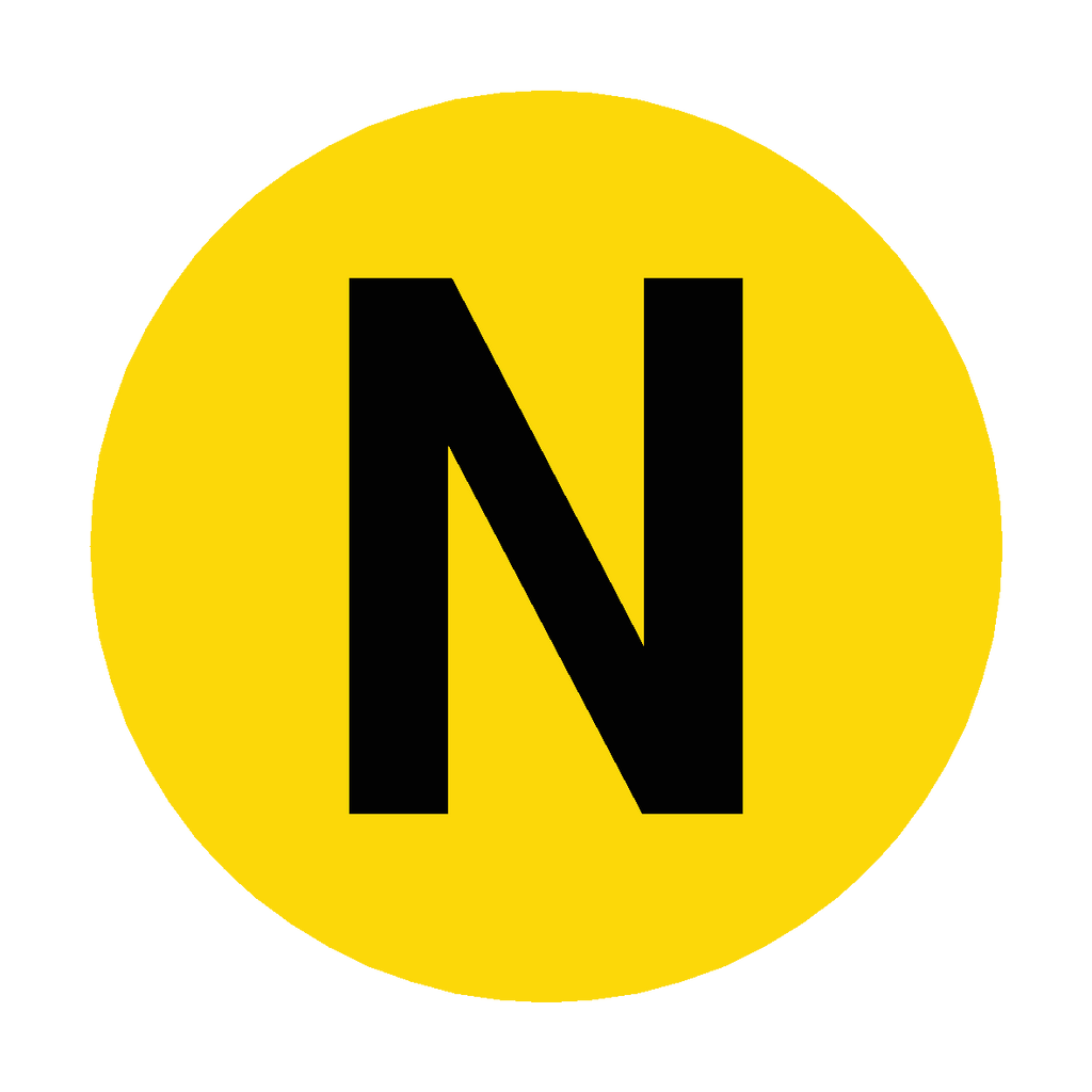 Letter N Floor Marker | Safety-Label.co.uk