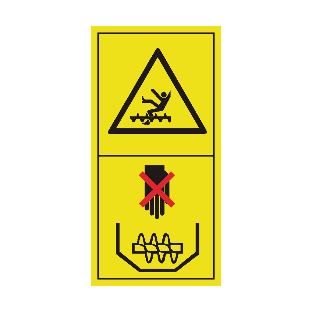 Never Reach or Climb Into Grain Tank While Engine Is Running Sticker | Safety-Label.co.uk