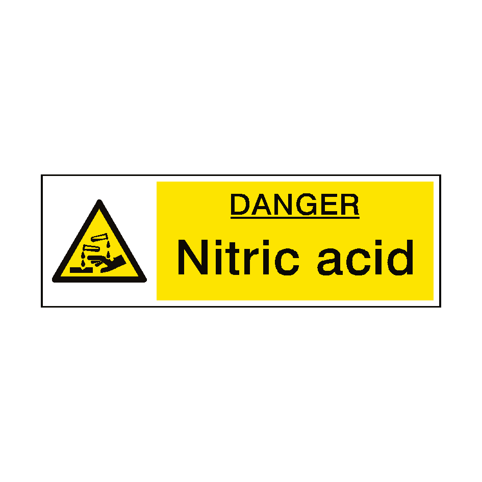 Nitric Acid Hazard Sign | Safety-Label.co.uk