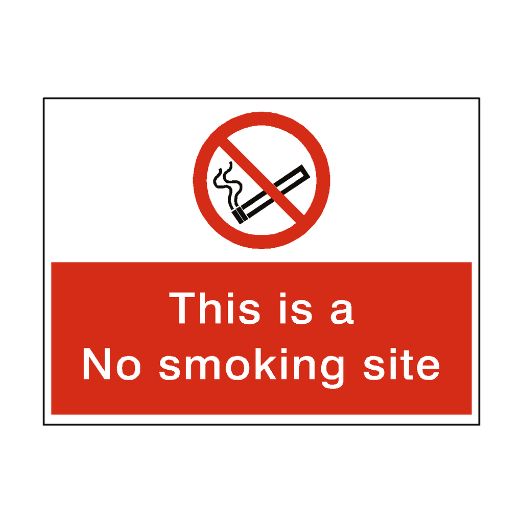 No Smoking Site Sticker | Safety-Label.co.uk