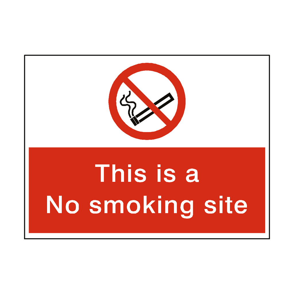 No Smoking Site Sign | Safety-Label.co.uk