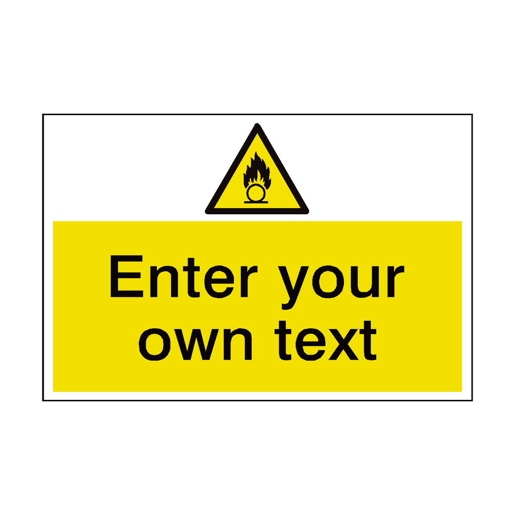 Oxidising Custom Safety Sticker | Safety-Label.co.uk