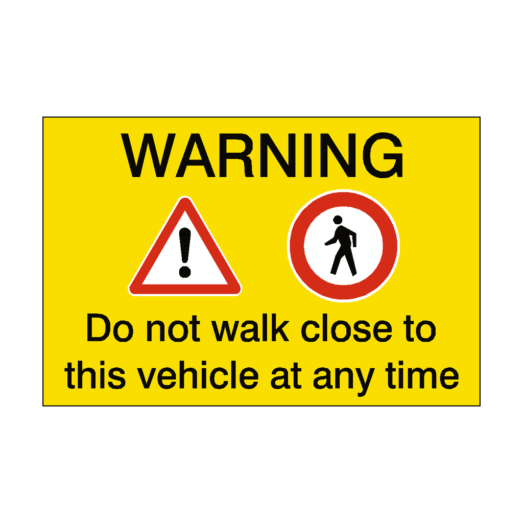 Pedestrian Vehicle Safety Sticker | Safety-Label.co.uk