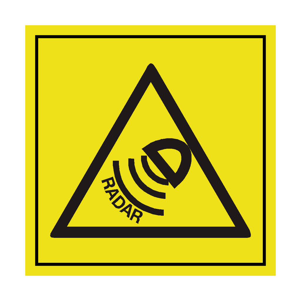 Radar Sensor ISO 11684 Label | Safety-Label.co.uk