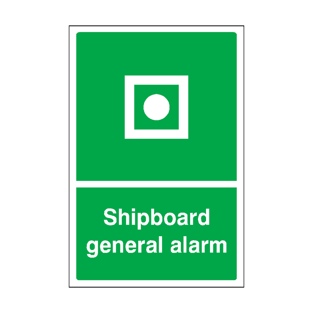 Shipboard General Alarm Sticker | Safety-Label.co.uk