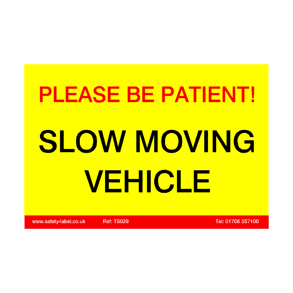 Slow Moving Vehicle HGV Sticker | Safety-Label.co.uk