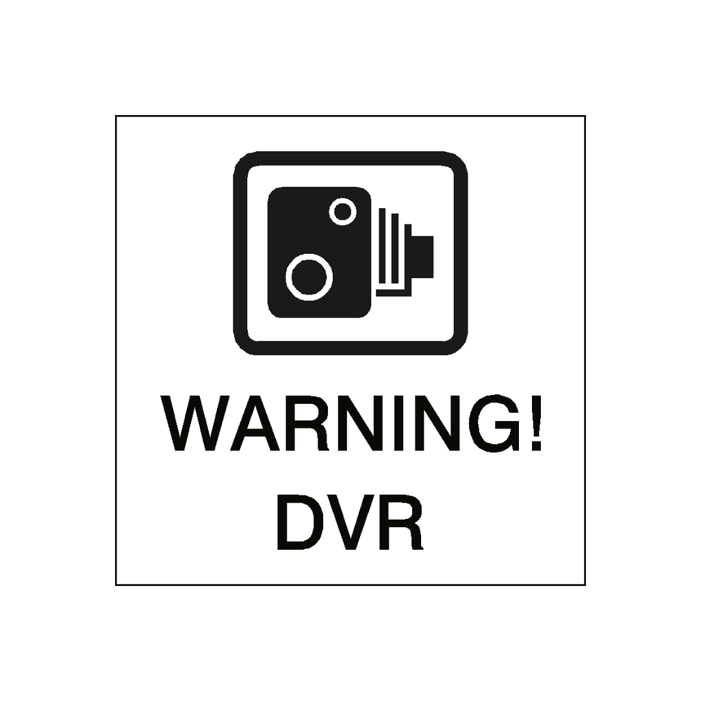 Warning DVR Vehicle Sticker | Safety-Label.co.uk