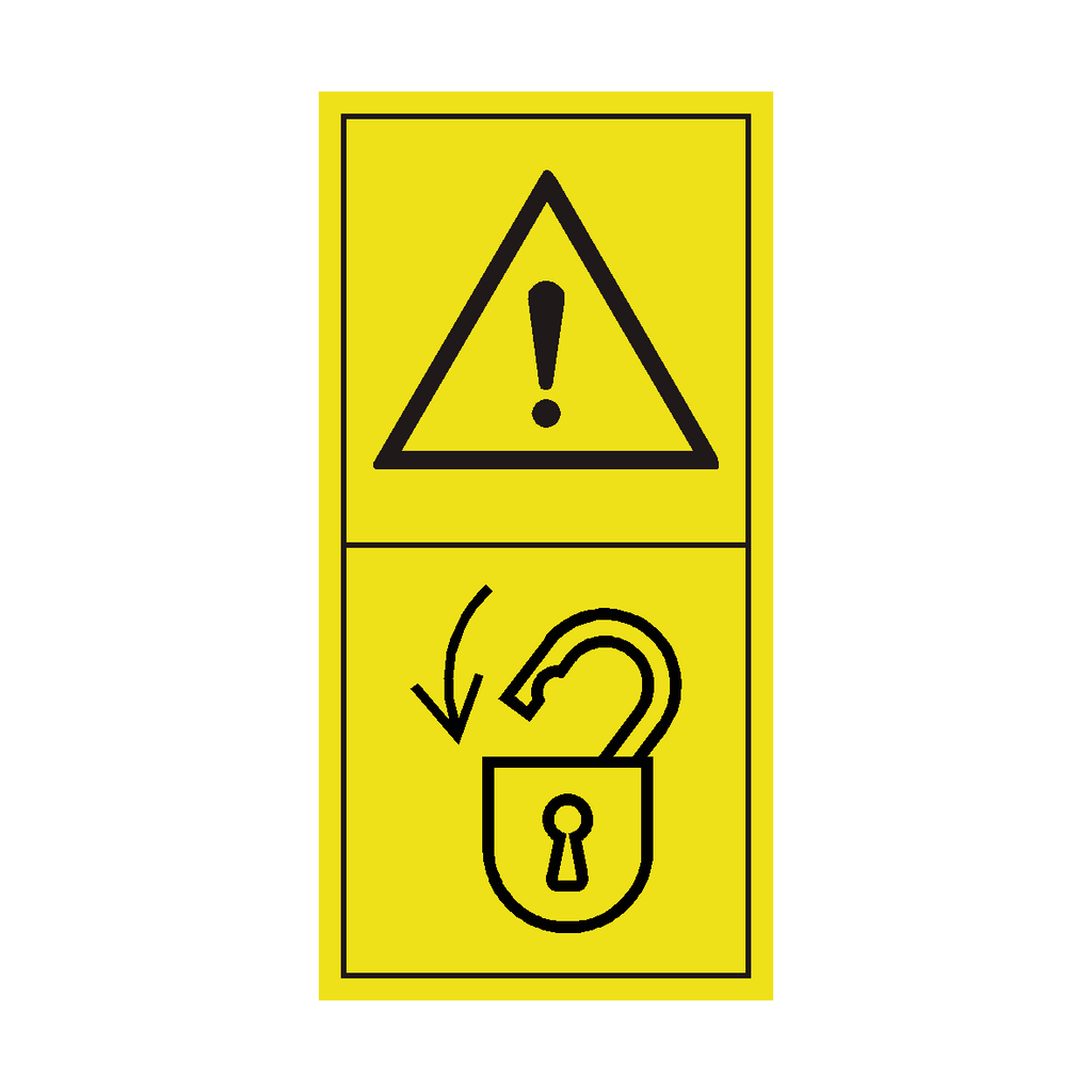 Warning Use Safety Lock Sticker | Safety-Label.co.uk