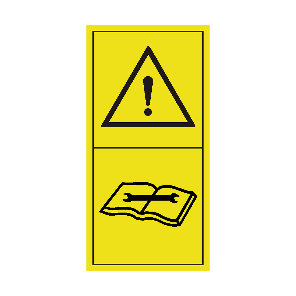 Warning Check Service Manual Sticker | Safety-Label.co.uk