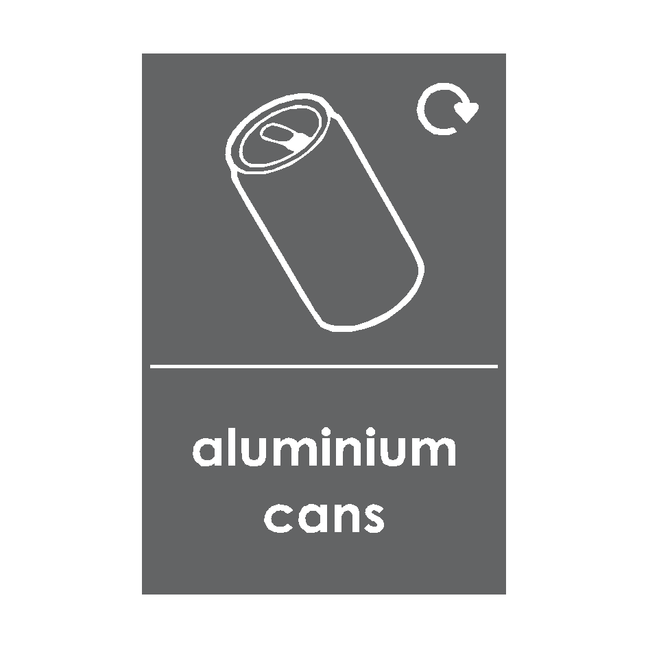Aluminium Cans Waste Recycling Sticker | Safety-Label.co.uk