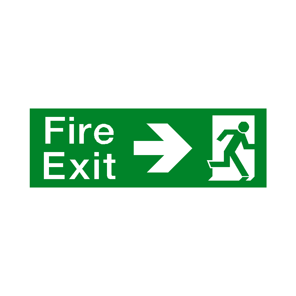 Arrow Right Fire Exit Sign | Safety-Label.co.uk