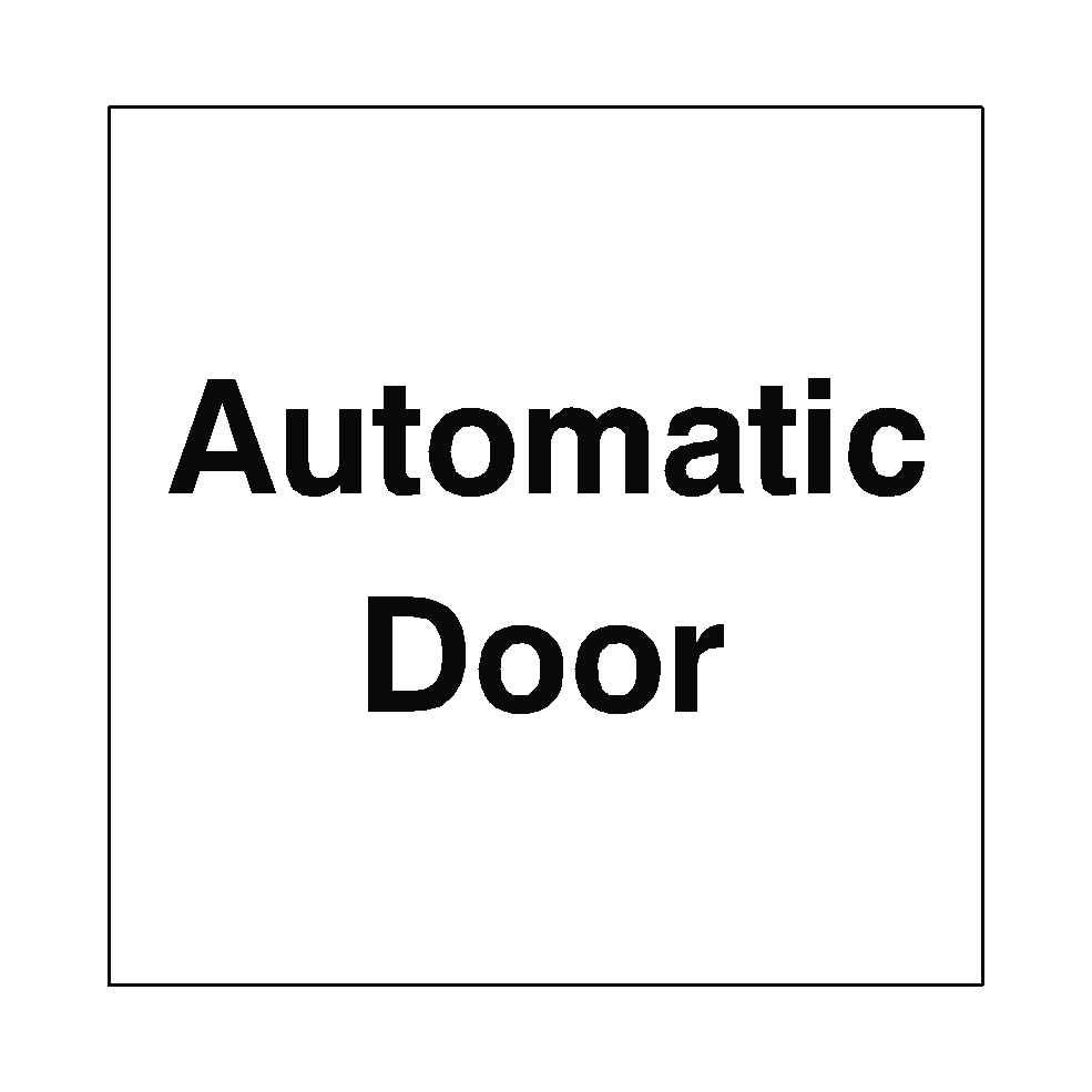 Automatic Door Sticker | Safety-Label.co.uk