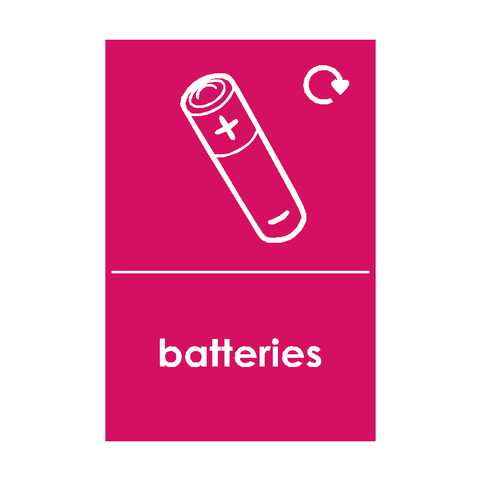 Batteries Waste Sticker | Safety-Label.co.uk
