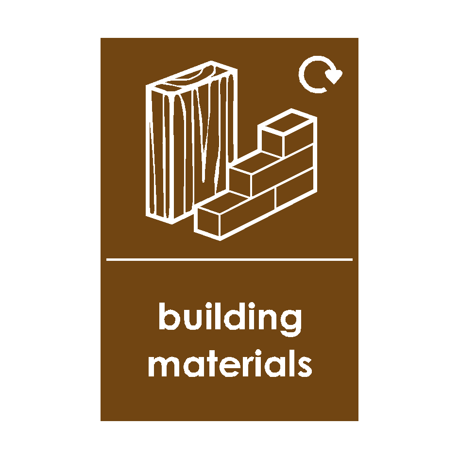 Building Materials Waste Sticker | Safety-Label.co.uk