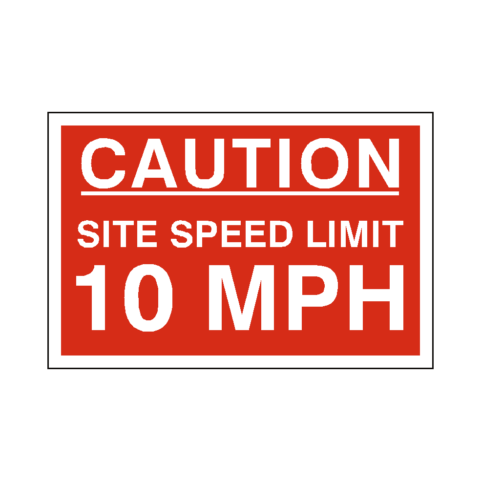 10 Mph Site Speed Limit Sign | Safety-Label.co.uk