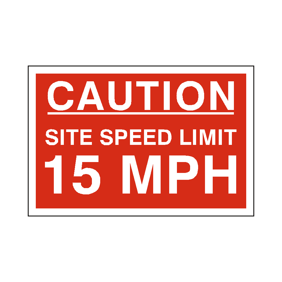 15 Mph Site Speed Limit Sign | Safety-Label.co.uk