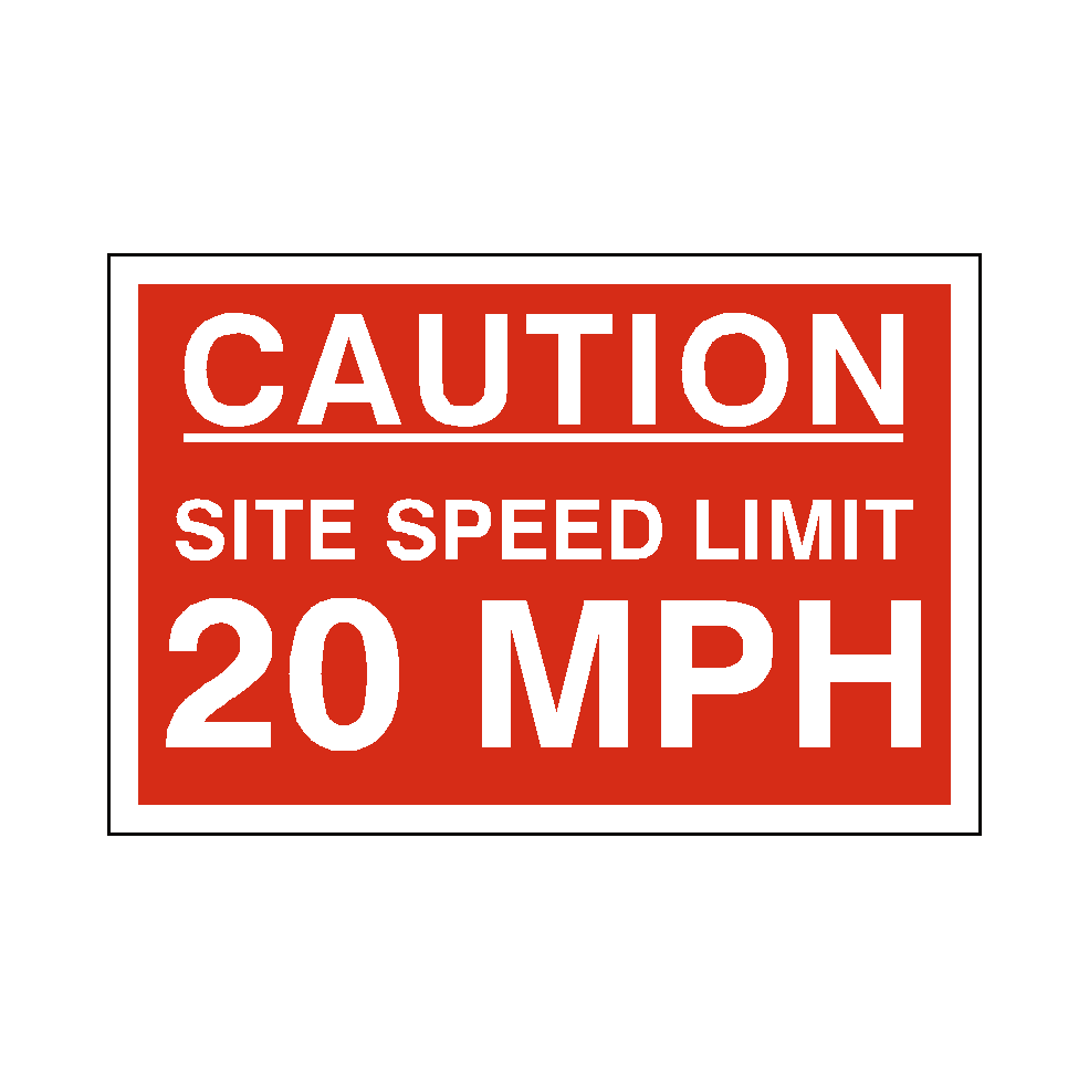 20 Mph Site Speed Limit Sign | Safety-Label.co.uk