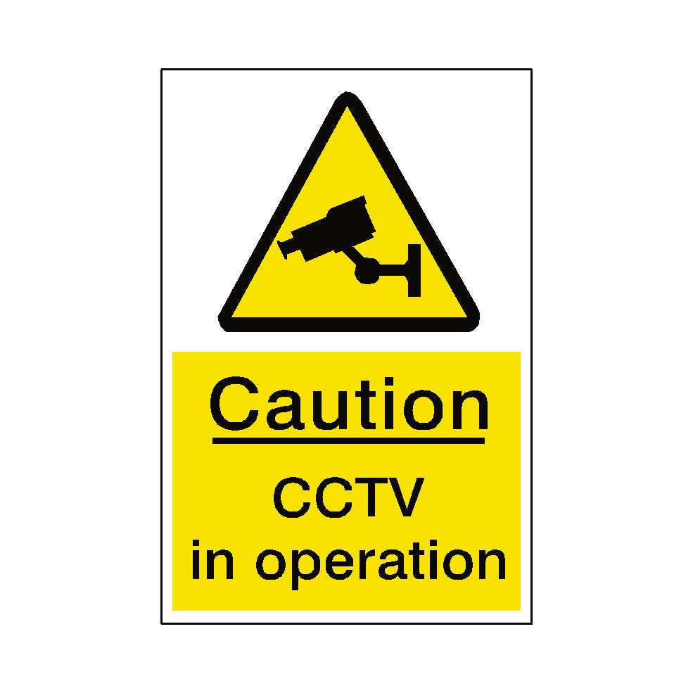 Caution CCTV Sticker | Safety-Label.co.uk