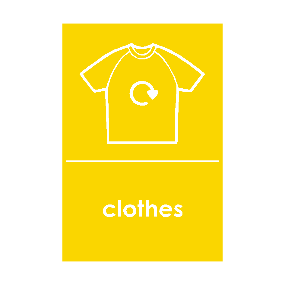 Clothes Waste Recycling Signs | Safety-Label.co.uk