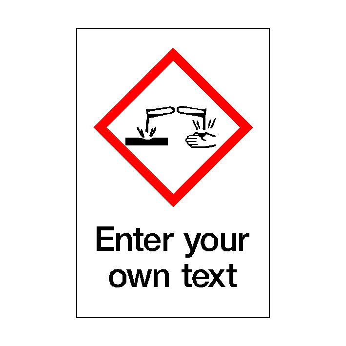 Custom Corrosive COSHH Sticker | Safety-Label.co.uk