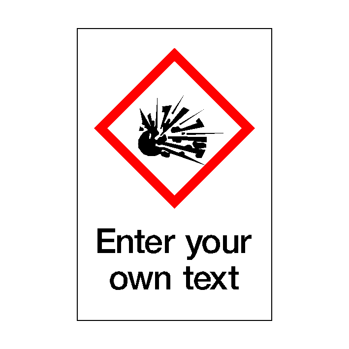 Custom Explosive COSHH Sticker | Safety-Label.co.uk