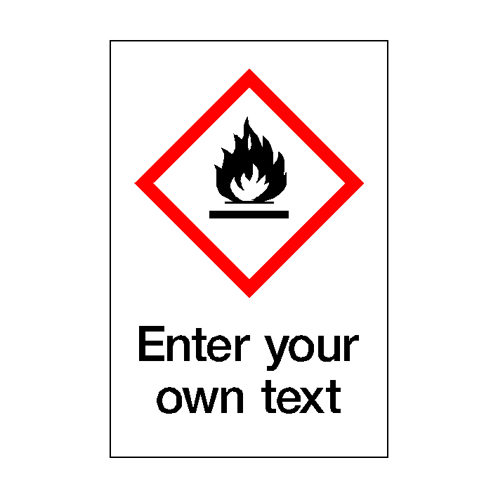 Custom Flammable COSHH Sticker | Safety-Label.co.uk