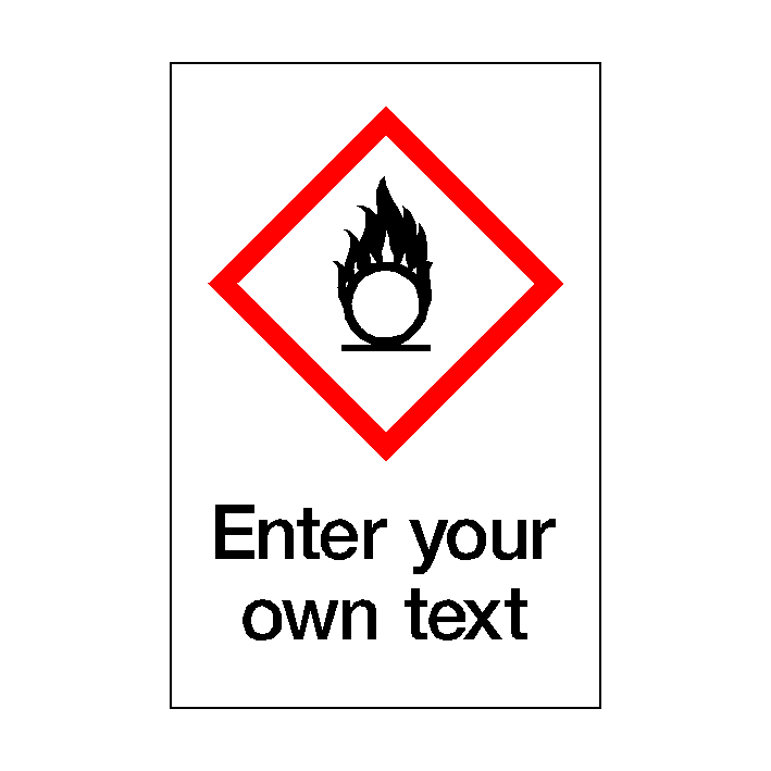 Custom Oxidising COSHH Sticker | Safety-Label.co.uk