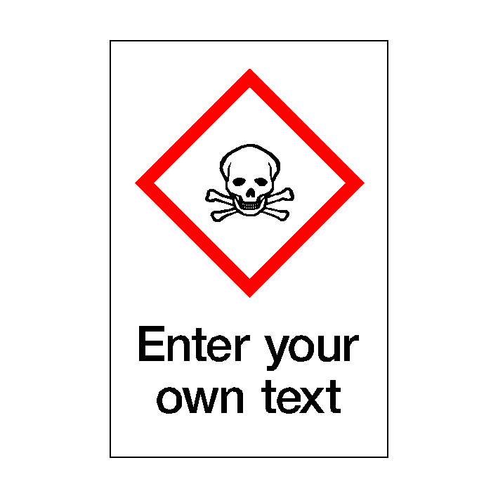 Custom Toxic COSHH Sticker | Safety-Label.co.uk