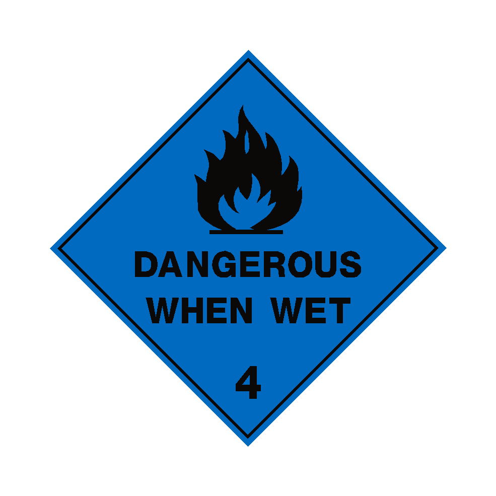 Dangerous When Wet 4 Label | Safety-Label.co.uk